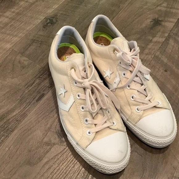 Tan Mens Converse Lace Up Sneakers - Picture 2 of 4